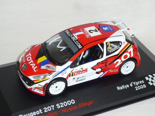 ALTAYA BY IXO Defekte Vitrine Peugeot 207 S2000 Vouilloz 2008 Rally 1/43 Modellauto Modell Auto Sonderangebot