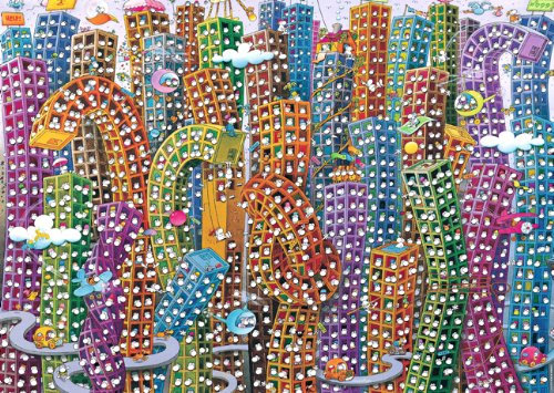 Heye 29495 - Dreieckspuzzle 2000 Teile City, Mordillo