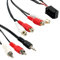 maxxcount Quadlock Stecker mit 12 Pin (Most) auf Cinch 4-Kanal-Kupplung + AUX Klinke auf Cinch | Endstufen/Vorverstärker Adapter | Kompatibel mit Audi VW Seat BMW Ford Opel