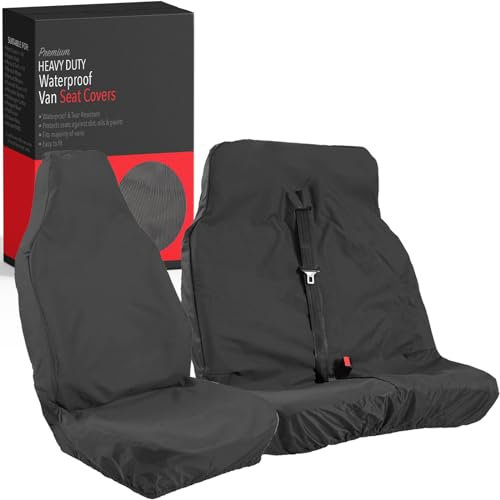 XtremeAuto® Sitzbezüge-Set für Lieferwagen, in Schwarz, universal verwendbar
