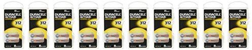 Duracell Activair Lot de 80 Piles pour appareils auditifs Taille 312