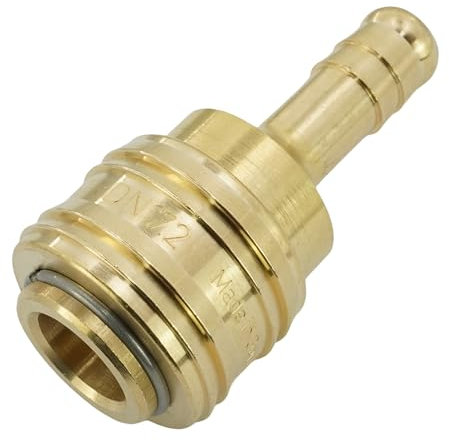 Fittingstore - Druckluftkupplung NW 7,2 mit Schlauchtülle Standard Schnellkupplung (Messing - 13 mm)