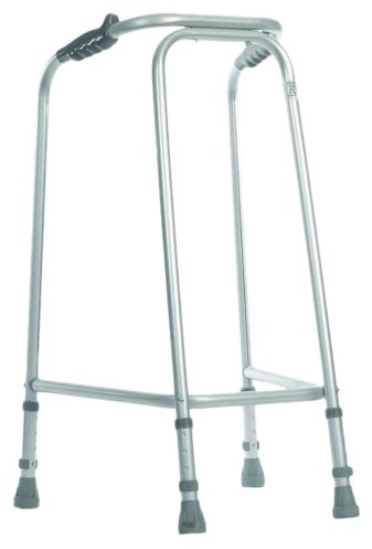 Aidapt Ultra Narrow Medium Adult Adjustable Height Aluminium Lightweight Walking Frame with Anti Slip Ferrule Feet to Aid Stability and Confidence when Walking Aid