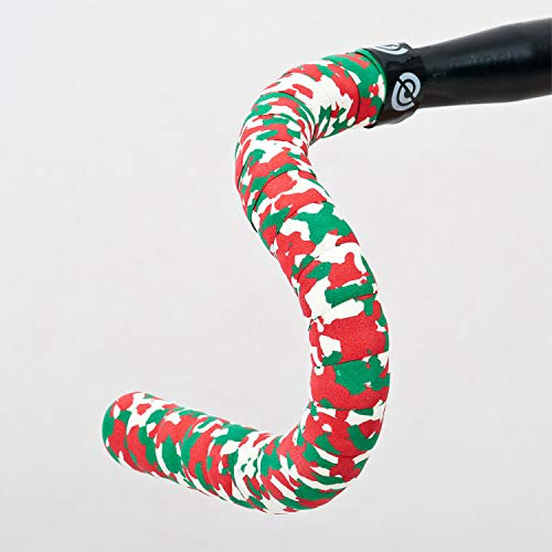 Bike Ribbon Plus Cork Handlebar Tape, White/Red/Green, XL