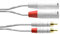 CORDIAL - Cavo audio stereo 3 m XLR maschio - RCA maschio bianco connettori Neutrik/Rean placcati oro (CFU 3 MC‑SNOW)