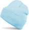 styleBREAKER Kinder Beanie Strickmütze mit breiter Krempe, Feinstrick Mütze doppelt gestrickt, Kindermütze 2-5 Jahre 04024030, Farbe:Hellblau