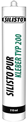 SILISTO Konstruktionskleber, PUR-Kleber Typ 200, Holzkleber auf PU-Basis, Montagekleber zum Spachteln, Kleben und Abdichten von Beton, Holz, Metall & Fliesen Innen & außen, Farbe braun, 310 ml