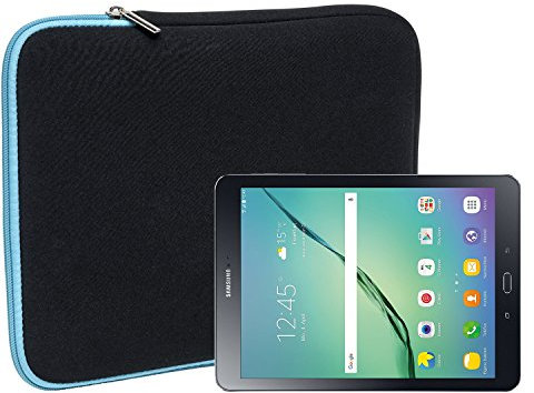 Slabo Tablet Tasche Schutzhülle für Samsung Galaxy Tab S2 (9,7 Zoll) Hülle Etui Case Phablet aus Neopren – TÜRKIS/SCHWARZ