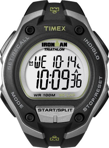 Ironman Timex Sport Fullsize Quartz Watch with LCD Dial Digital Display and Black Resin Strap T5K412SU