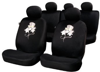 SUMEX FUN885F Race Sport - Set 15 Pz, Fodere Sedili Universali, Rose & Skull