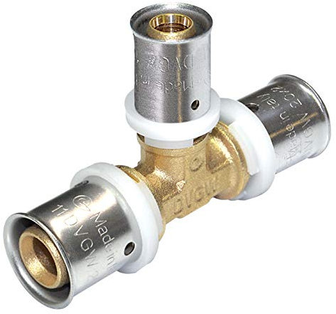 Pressfitting PEX/PERT Redu T-Stück 26 x 20 x 26mm Kontur TH