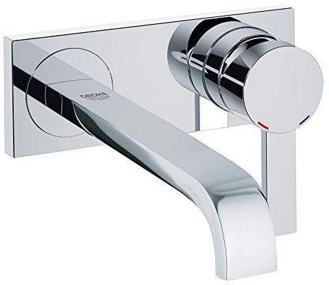 Grohe 19 387 A Allure 1,2 GPM Wand montiert Badezimmer Wasserhahn mit silkmove Technol, Messing, Starlight Chrome, 1.2 GPM