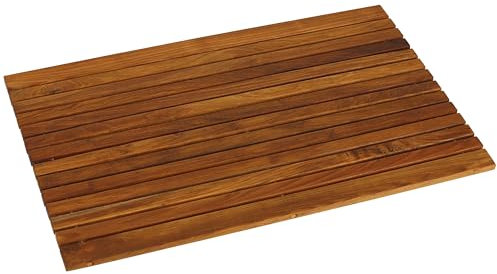 Bare Decor Cosi Duschmatte, massives Teakholz, geölt, 80 x 50,8 cm, Braun