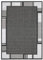 andiamo In- & Outdoor Teppich Louisville moderner Webteppich Bordüre vollständig umkettelt Flachgewebe 67 x 140 cm anthrazit/silber