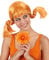 Verrückte Zopf-Perücke orange