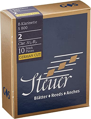 Steuer Blatt BB-Klarinette Blue Line S800 deutscher Schnitt 10er-Packung Gr.2