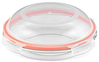Lock&Lock 2059154 Boroseal II Plat de Micro-Ondes avec Couvercle Dôme Verre Transparent 21 x 21 x 9 cm