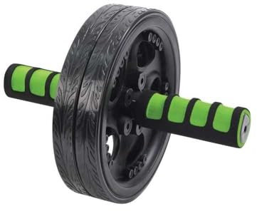 Schildkröt SK Fitness AB-Roller-Bauchtrainer (Duo Wheel), Schwarz/Grün, 960045