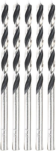 AGT HSS Holzbohrer-Sets: Bohrer-Set für Holz, 3 mm, 5 Stück (Bohrmaschinen)