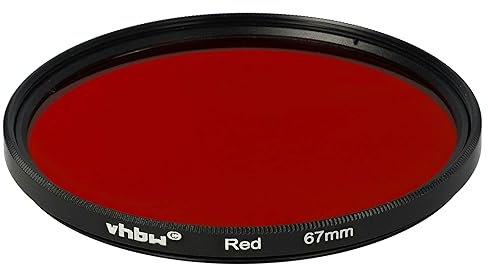 vhbw Universal Farbfilter rot für Kamera Objektive mit 67mm Filtergewinde - Rotfilter