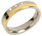 Boccia Damen-Ring teil-goldplattiert Titan 3 Brillanten GR.54 0129-0454