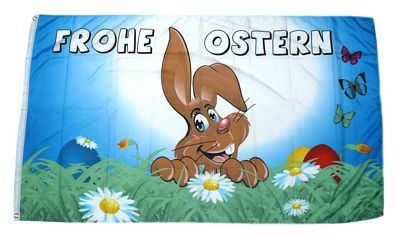 Fahne/Flagge Frohe Ostern Schmetterlinge 90 x 150 cm Fahnen Flaggen