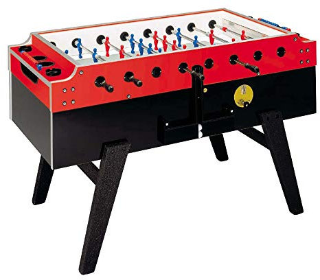 Garlando Bandito - Foosball Master Cup mit Münze und Glasabdeckung (Blau/Rot/Schwarz, Teleskopstangen (sa))