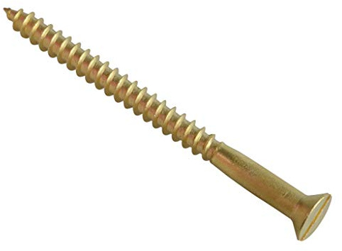 ForgePack Wood Screws - Solid Brass | 3 x 12 | Solid Brass | Pack 4
