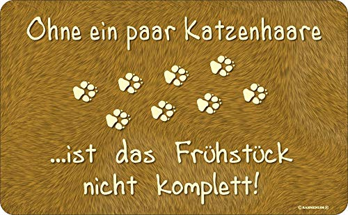 Ohne ein paar Katzenhaare - Frühstücksbrettchen - Resopal Brettchen