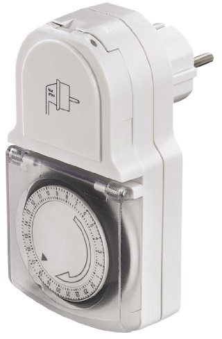 Xavax Mechanische Zeitschaltuhr Outdoor mit integriertem Kinderschutz und Klappdeckel