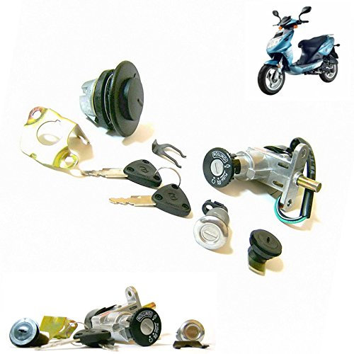 SCHLOSSSATZ ZÜNDSCHLOSS SCHLOß SET inkl. TANKDECKEL GY6 für BAOTIAN BT49QT-12 BT125T-12 REBEL BENZHOU YY50QT AGM FLEX TECH HAT CPI FORMULA JMSTAR JONWAY REX RS JINAN YIBEN ZNEN SARO CHINA ROLLER