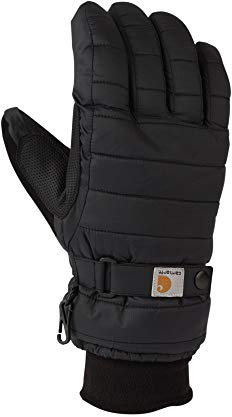 Carhartt Damen Steppdecken Handschuhe für kaltes Wetter, Schwarz, Large