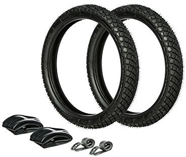 Set: 2x Winterreifen K66 Snowtex M+S Heidenau, 80/80-16 + 2x Schläuche + 2x Felgenband