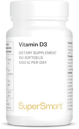 Vitamin D3 - Immun-Boost - Unterstützt die Erhaltung gesunder Knochen, Muskeln und Zähne - Hohe Bioverfügbarkeit - Gentechnikfrei - 150 Weichkapseln - Supersmart