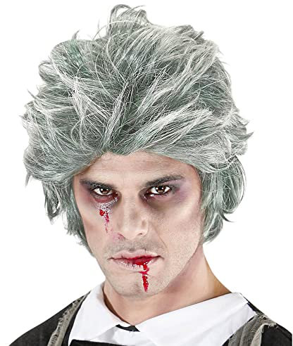 W WIDMANN MILANO Party Fashion 06742 - Perücke Zombie, grau, Psycho, Halloween, Karneval, Mottoparty