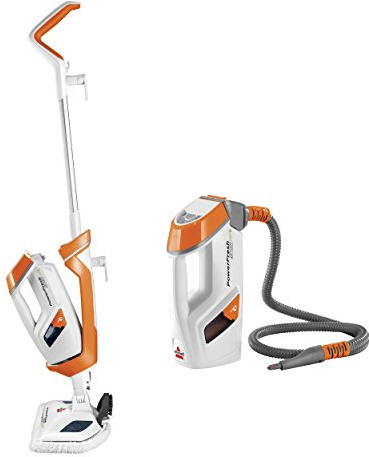 Bissell PowerFresh Lift-Off Pet Steam Mop, Steamer, Tile, Bathroom, Hard Wood Floor Cleaner, 1544A, Orange