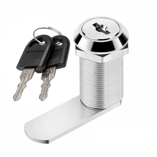 Serratura per Armadio a Leva KeyMet 30 mm Universale Cilindro mobili Lucchetto Cassetta Postale Argento