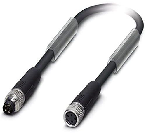 PHOENIX CONTACT SAC-4P-M 8MS/0.5-950/M 8FS Bussystem Kabel, Interbus, 4 Polig, PUR Halogenfrei, Geschirmt, Stecker Gerade M8, 0.5m Kabellänge, Schwarz