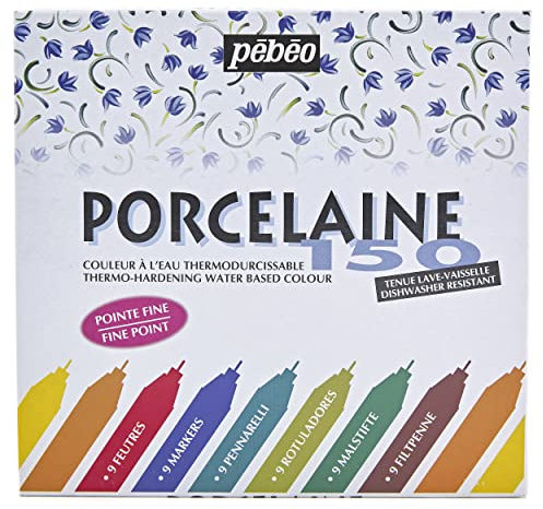 PEBEO 21010 Porcelaine 150, Fine Tip Assorted Colors, One Size
