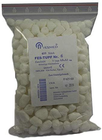 MULLTUPFER FES-TUPF Nr.6 8,5x8,5 cm unsteril 1lag. 400 St