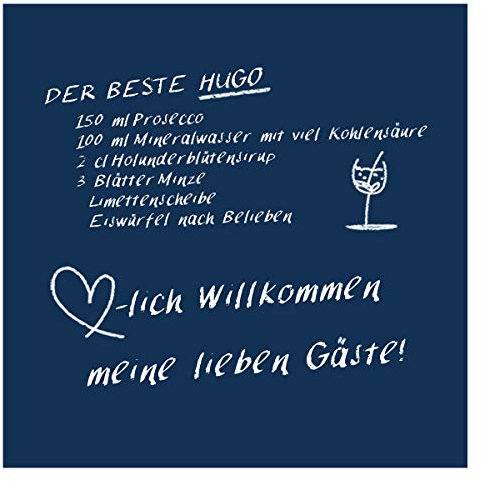 Wandkings Tafelfolie 100 x 100 cm, selbstklebend blau