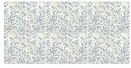 Portmeirion Home & Gifts Pimpernel Willow Bough Blue Placemats - Set of 6, 30.5 x 23cm