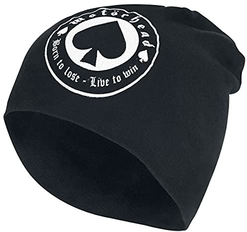 Motörhead Born to Lose - Jersey Beanie Unisex Mütze schwarz 100% Baumwolle Band-Merch, Bands