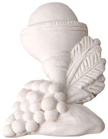 24 PZ Gesso Gessetto Calice Comunione BOMBONIERA Applicazione 4 CM