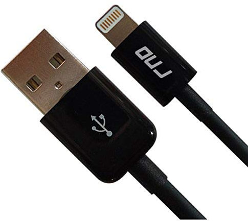 RND Apple Certified Lightning to USB 1.5FT Cable for iPhone (6/6 Plus/6S/6S Plus/5/5S/5C/SE) iPad (Pro/Air/Mini) iPod and Siri Remote Data Sync and Charge 8-Pin Cable (1.5 feet/.5 Meter/Black)