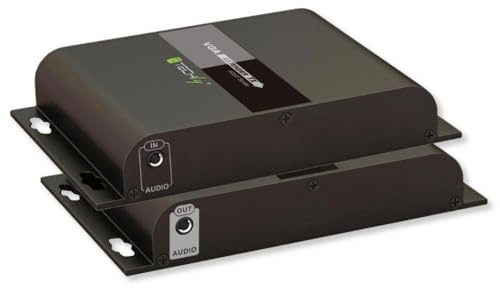 Techly HDBitT VGA/Audio Extender Sender/Empfänger Over IP, 120m