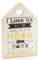 Wooden I love you All the Way to Moon & Back Again Hanging Chunky Sign