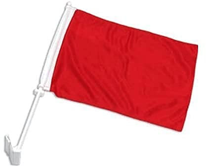 AZ FLAG - Autofahne Einfarbig Rot - 45x30 cm - Einfarbig Autoflagge 30 x 45 Cm - Auto Flaggen