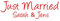 4you Design Autoaufkleber Just Married mit Namen - Autotattoo zur Hochzeit - Brautauto - Hochzeitsauto - Hochzeitsdekoration (120 x 37 cm)