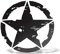 Erreinge Aufkleber Stern-Militär-US Armee-Schwarz-Schriftzug In PVC Kompatibel für Auto Moto Camper Jeep Renegade 4X4 Suzuki - Cm 35